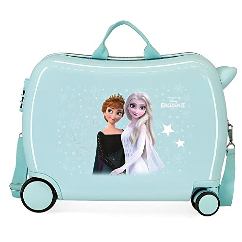 Disney Frozen Frosted Light Kinderkoffer, Blau, 50 x 38 x 20 cm, Hartplastik, seitlich, 34 l, 1,8 kg, 4 Räder, Handgepäck