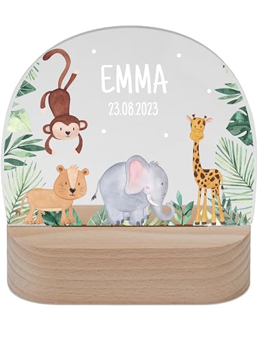 wunderwunsch - Personalisiertes Nachtlicht für Babys - Individuelle Nachttischlampe für Kinder - Personalisierte Geschenke Kinder - Babygeschenk - Geschenk zur Geburt