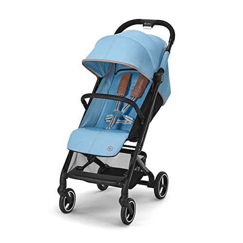 CYBEX Gold Kinderwagen Beezy, Ab Geburt bis ca. 4 Jahre (max. 22 kg), Kompakt und ergonomisch, Beach Blue (Blau)