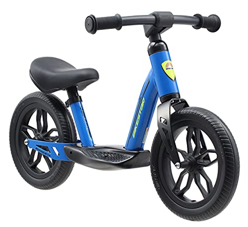 BIKESTAR Extra leichtes Kinder Laufrad mit Trittbrett für Jungen, Mädchen ab 2-3 Jahre | 10 Zoll Lauflernrad Eco Classic | Blau