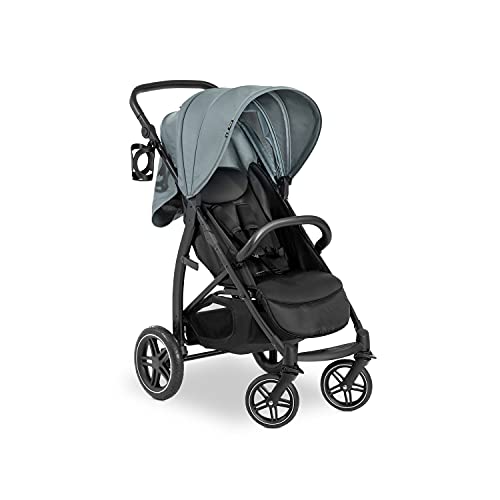 hauck Buggy Rapid 4D für Kinder ab Geburt bis 22 kg mit Liegefunktion, Gummireifen, Getränkehalter, UPF 50+, Klein Zusammenklappbar, XL Korb bis 3 kg (Jungle Green)