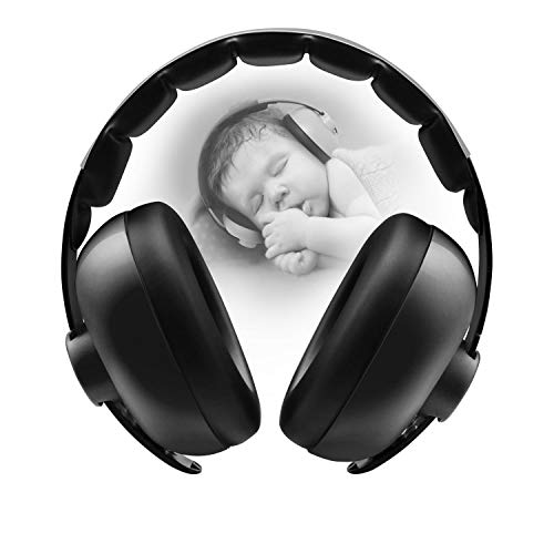 BBTKCARE Baby Gehörschutz Kopfhörer mit Geräuschunterdrückung für Babys für 3 Monate bis 2 Jahre (schwarz)