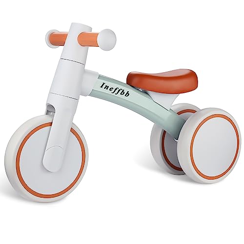 Ineffbb Kinder Laufrad für 1-2 Jahre, Kleinkind Fahrrad Ride On Spielzeug Baby Lauflernhilfe mit 3 Rollen für 10-24 Monate Baby, Erstes Rutschrad ohne Pedale für Jungen Mädchen als Geschenke