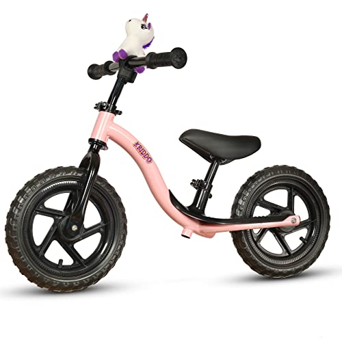 KRIDDO Laufrad Kleinkind 2 Jahre alt, Alter 18 Monate bis 5 Jahre alt, frühes Lernen, interaktives Push-Fahrrad mit stetigem Auswuchten und Fußstütze, Geschenk Fahrrad für 2 Jahre -5 Jahre, Rosa