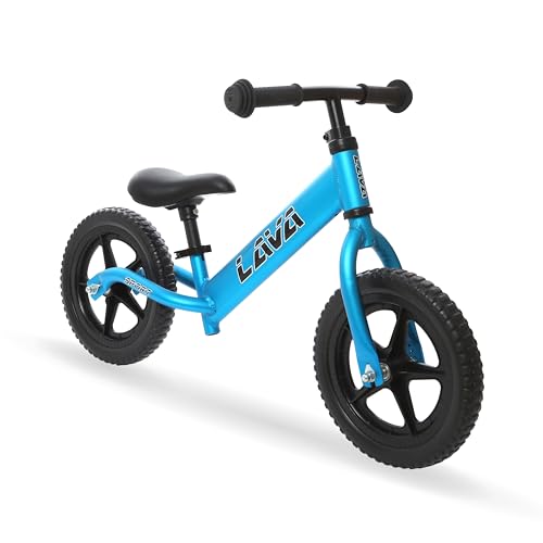 LAVA SPORT Banana Bike Laufrad - Leichtes Aluminium-Kleinkinderfahrrad für 2 bis 5 Jahre, 12 Zoll Räder, Alu-Rahmen, Eva-Reifen, höhenverstellbares Lenkrad & Sattel - Blau