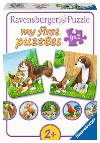 Ravensburger Kinderpuzzle - 05072 Tierfamilien auf dem Bauernhof - my first puzzle mit 9x2 Teilen - Puzzle für Kinder ab 2 Jahren, White