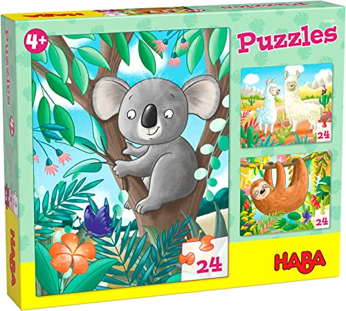 HABA 306480 - Puzzles Koala, Faultier & Co., Puzzle ab 4 Jahren
