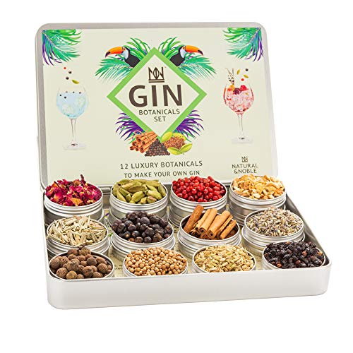 12 Premium Gin Botanicals DIY Gin-Set. Gin-Gewürz-Geschenk