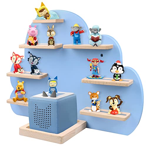 Magnetisches Wandregal von Dreamhigh® - Kinder Regal in Blau - Platz für Toniebox und kompatibel mit Tonies für über 30 Figuren