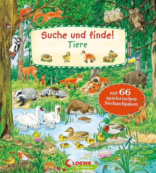 Suche und finde! - Tiere: Wimmelbuch, Suchbuch für Kinder ab 2 Jahre