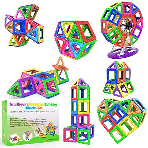 Desire Deluxe Magnetische Bausteine: Kreatives Konstruktions- und Lernspielzeug für Kinder ab 2 Jahren